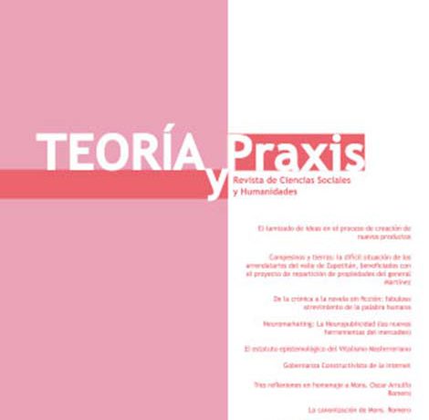 Portada de Teoría y Praxis es una publicación semestral de la Facultad de Ciencias y Humanidades de la Universidad Don Bosco de El Salvador