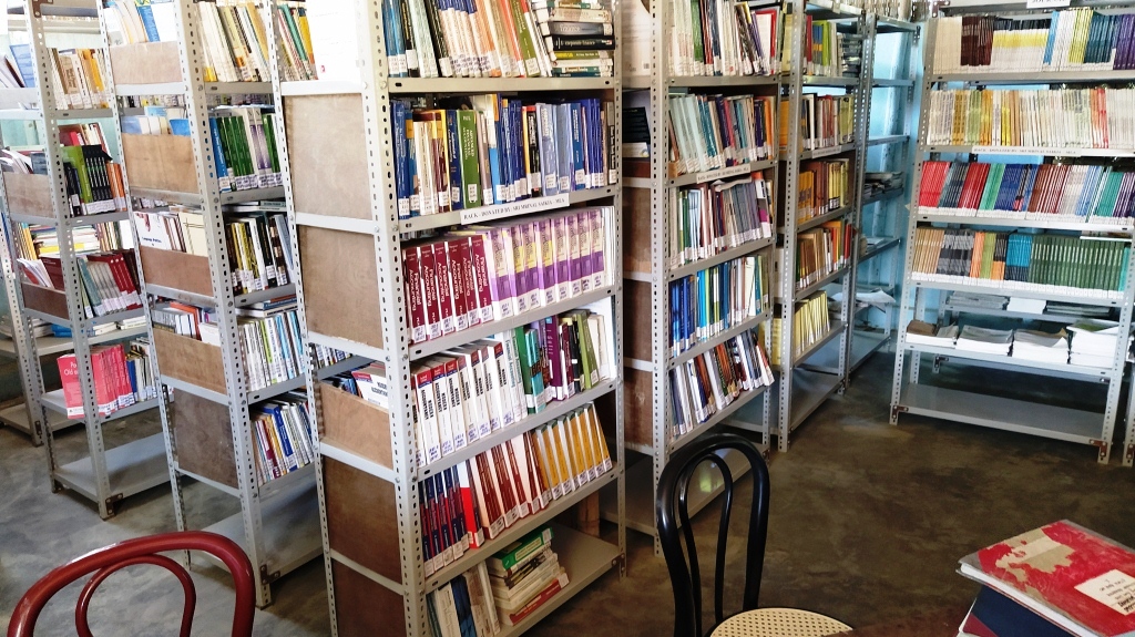 textbooks and magazines for students in the library of  Don Bosco College Golaghat  Assam,India