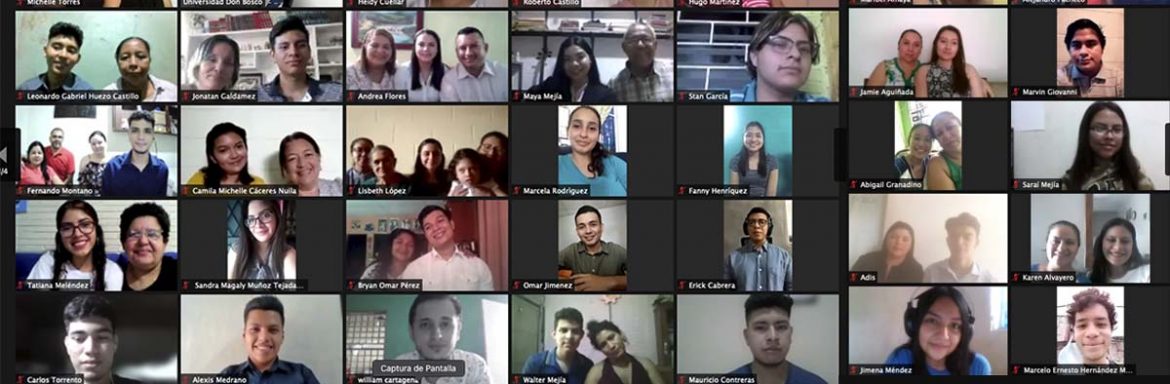 Reunión de Estudiantes seleccionados para formar parte de la comunidad de estudiantes becarios ciclo 01/2021 de la Universidad Don Bosco, El Salvador