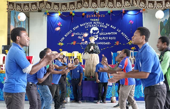 The Academic community of Don Bosco Simbu Technical College celebrates annual Don Bosco Foundation Week, Papua New Guinea.
