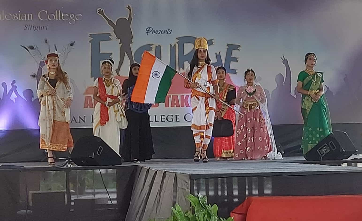 Students of salesian College Siliguri celebrates diversity in fashion show, India