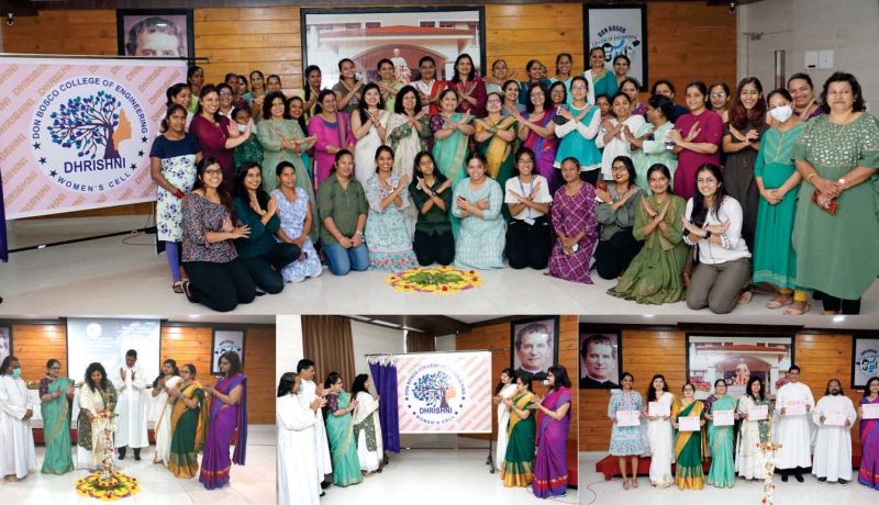 Don Bosco College of Engineering, Fatorda Staff with Chief guest Hemaa Sardesai and students on International womans day 2022