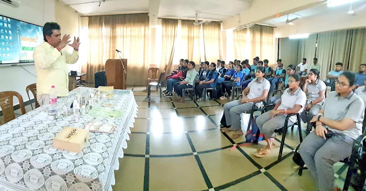 Don Bosco College of Agriculture Holds Seminar on Virgin Coconut Oil, presented by Paresh Shetgaonkar, founder member of My Old Goa Oils, Verna, Goa