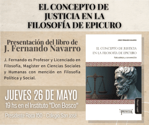 Presentación del libro "El concepto de justicia en la filosofía de Epicuro"