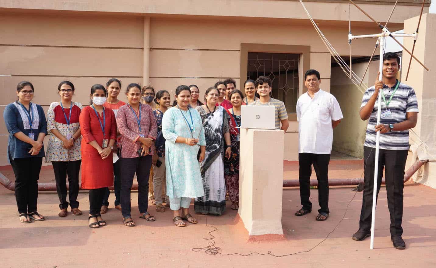 DBCE Team and Parikarma satillite club at launch of ground satellite station