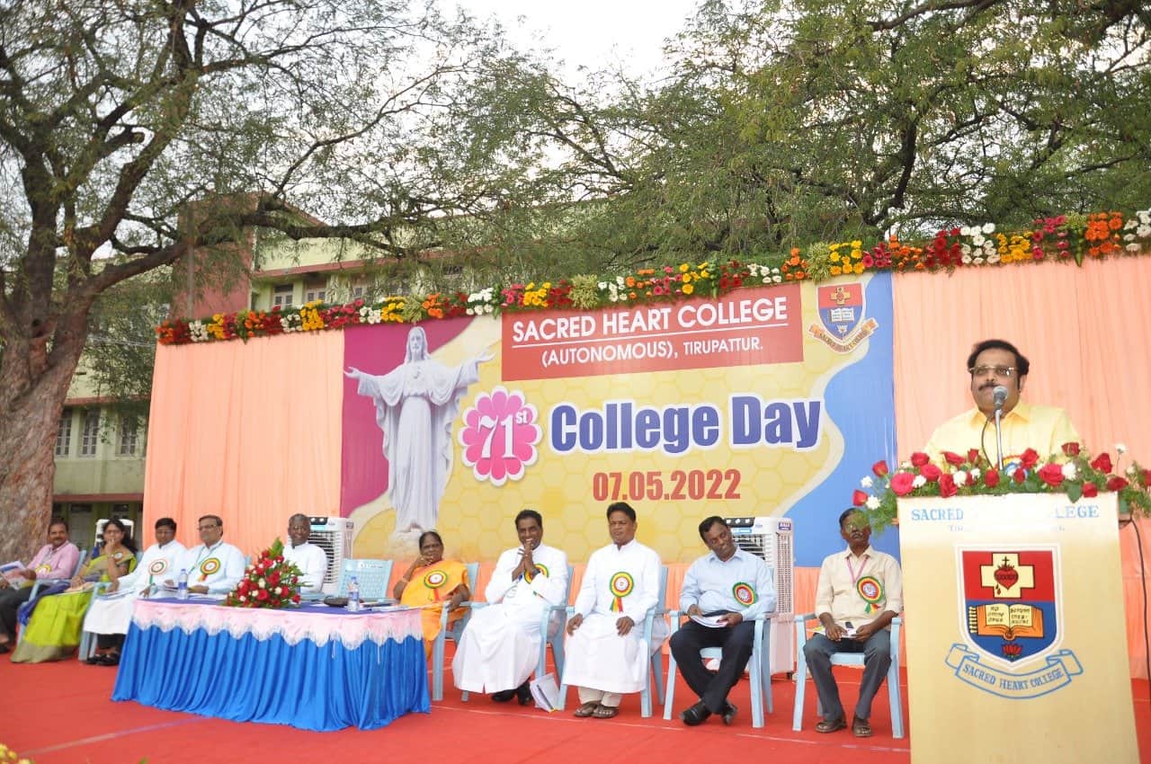 71st College Day Celebration of Sacred Heart College Tirupathur, India
