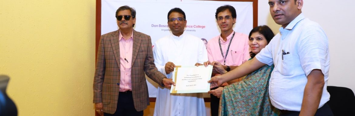 Don Bosco College Angadikadavu Kerala, Accredited with B++
