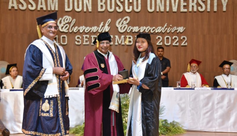 11th Convocation of Assam Don Bosco University at Tapesia Campus, Sonapur, India 