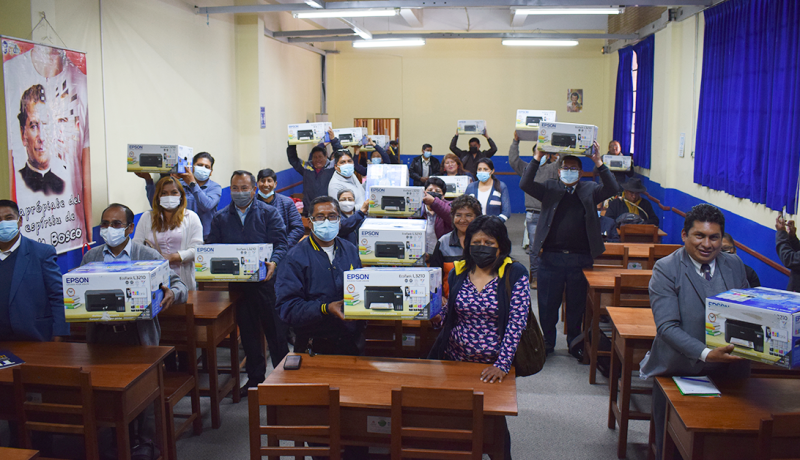La Universidad Salesiana entrega impresoras a 25 Unidades Educativas pertenecientes a Escuelas Populares Don Bosco (EPDB)
