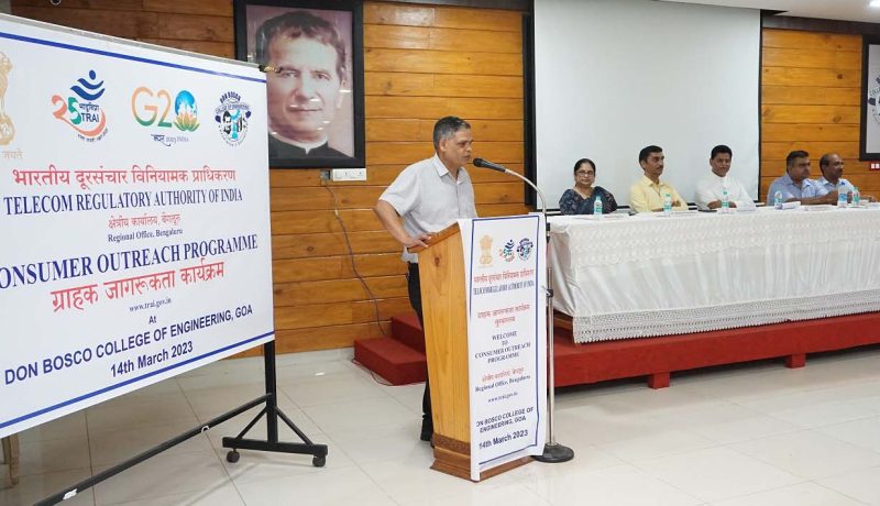 Consumer Outreach Programme bythe Telecom Regulatory Authority of India (TRAI) Held at DBCE Don Bosco College Of Engineering, Fatorda 5G