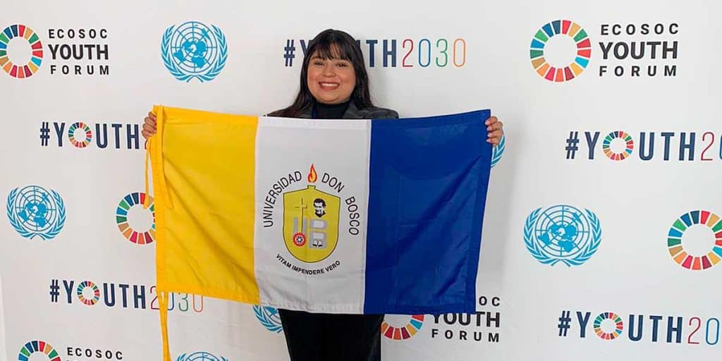 El Salvador - Alumna de Universidad Don Bosco participó en Foro de Juventud de la ONU