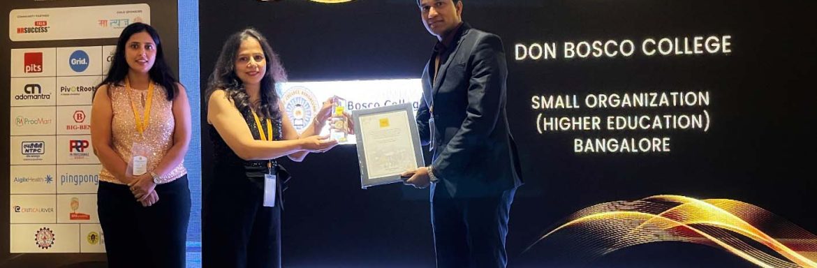Achieving Excellence in Education: Don Bosco College Bangalore receives “Amazing Workplace Certified Organization” Award