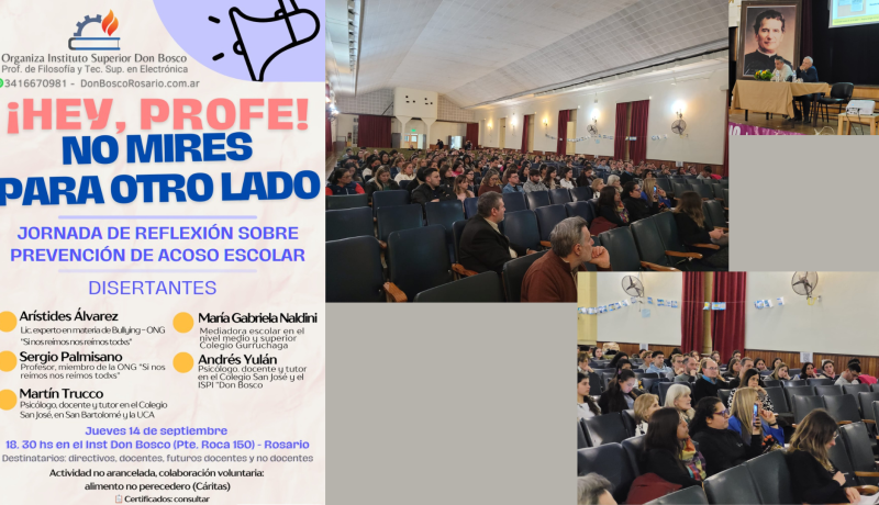 Jornada de Prevención de Acoso Escolar en el Instituto Superior Don Bosco Rosario