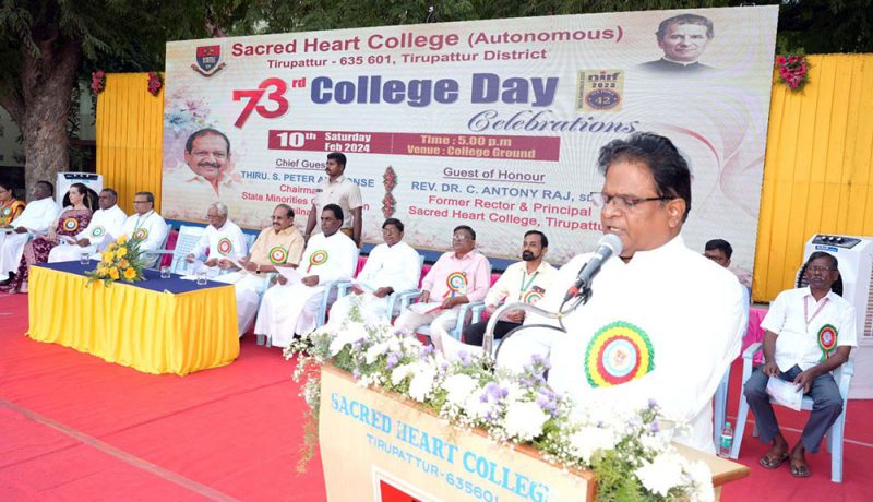 Sacred Heart College (Autonomous) celebrated its 73rd College Day. The event, held on February 10th, 2024