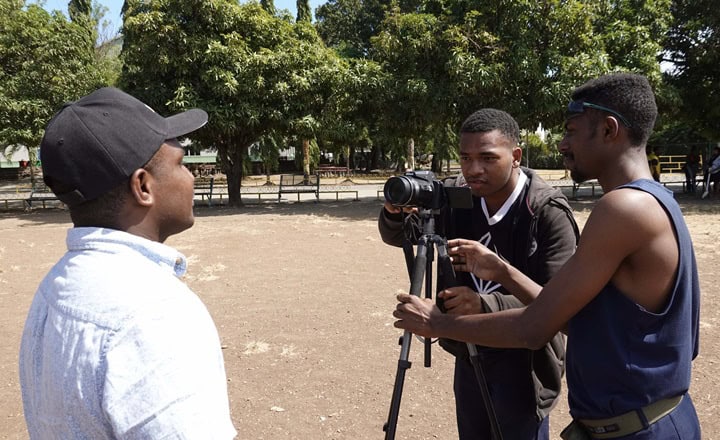 Participants of the Media Education Seminar series organized and coordinated by Fr. Ambrose Pereira, SDB, EAO Social Communication Coordinator, along with his team of volunteer facilitators focused on Artificial Intelligence and practical filming activities with over 60 participants from various Catholic schools and parishes in Port Moresby