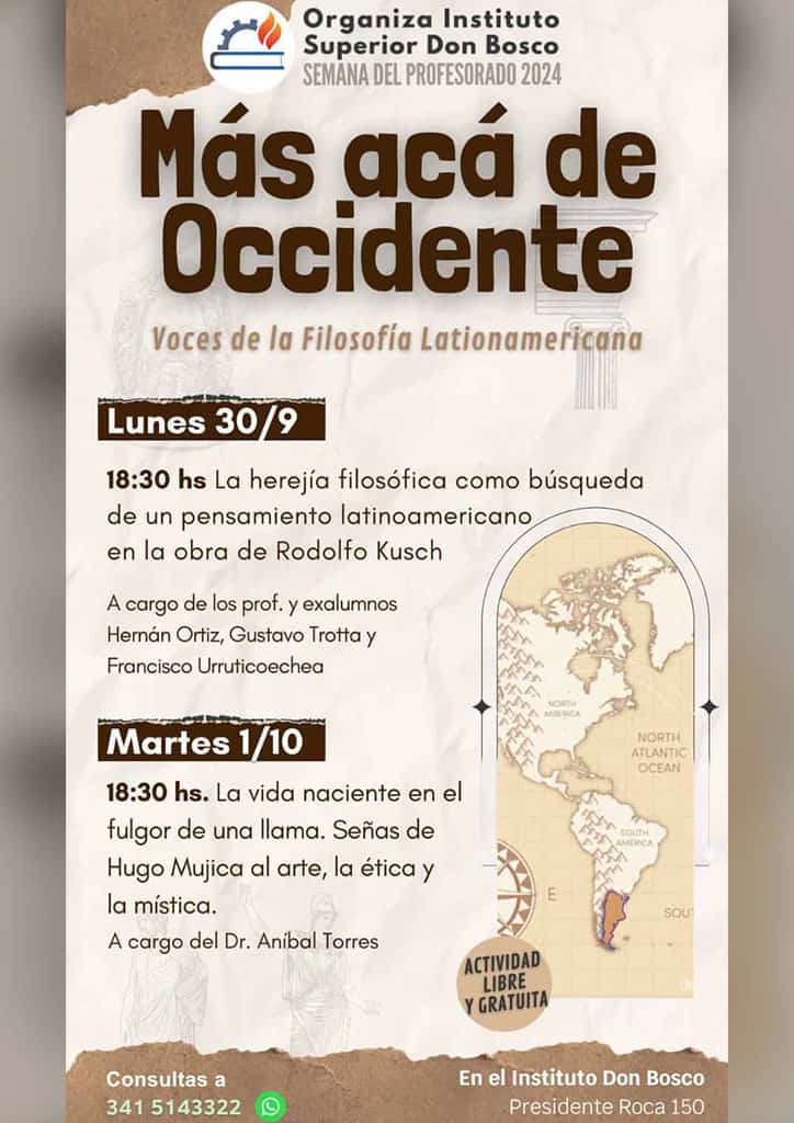 Semana del profesorado del Instituto Don Bosco Rosario: "Más acá de Occidente"