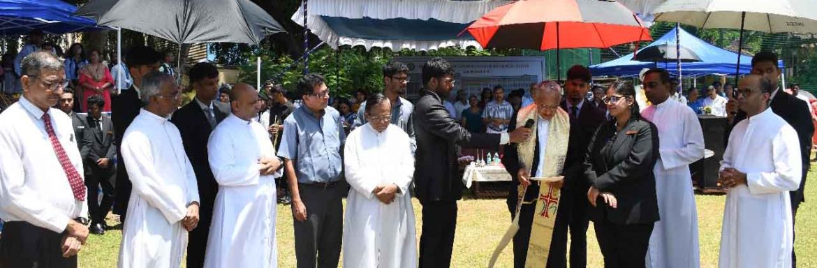 On September 18, 2024, Don Bosco College, Panjim, marked a significant milestone with the laying and blessing of the foundation stone for its new building. The Chief Guest for the event was Rev Fr Pascoal Chávez Villanueva, former rector major, the 9th successor of Don Bosco, and the Guest of Honour was Rev Fr Clive Telles, the Salesian Provincial of Panjim (Konkan). Rev Fr Banzelão Teixeira, the Vice Provincial; Rev Fr Francis Silveira, the Economer; Brother James Marques, the Oratory In-charge; Mr Bryan Soares, the architect of the project and Mr David, the building contractor were among the invited guests