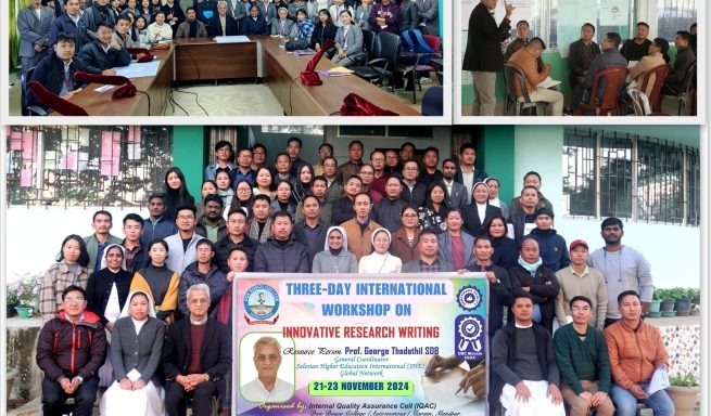 The General Coordinator of the Salesian Institutions of Higher Education (IUS) and the former Principal of Salesian College Siliguri and Sonada, Father Dr. George Thadathil, SDB, visited the Salesian Province of Dimapur from November 21 to 27. His visit was marked by workshops and faculty development programs conducted across several regional colleges, fostering innovative research, enhancing teaching methodologies, and promoting constitutional values.