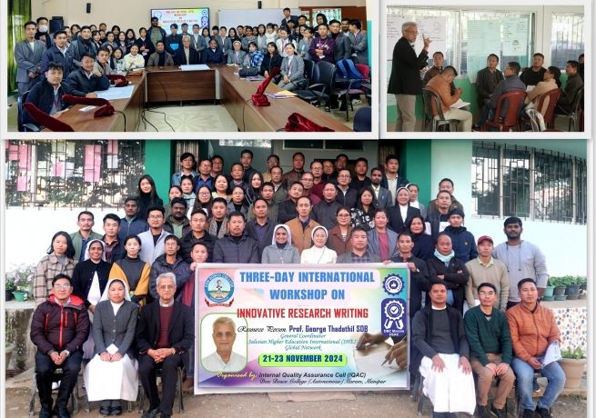 The General Coordinator of the Salesian Institutions of Higher Education (IUS) and the former Principal of Salesian College Siliguri and Sonada, Father Dr. George Thadathil, SDB, visited the Salesian Province of Dimapur from November 21 to 27. His visit was marked by workshops and faculty development programs conducted across several regional colleges, fostering innovative research, enhancing teaching methodologies, and promoting constitutional values.