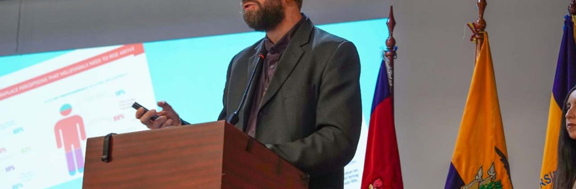 El P. Michal Vojtáš, especialista en planificación y liderazgo educativo de la Universidad Pontificia Salesiana (UPS) de Roma durante su intervención en la VI edición del Congreso de Educación Salesiana