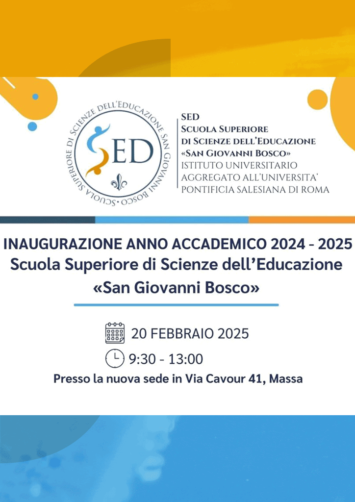 Inaugurazione anno accademico 2024-2025: Scuola Superiore di Scienze dell' Educazione