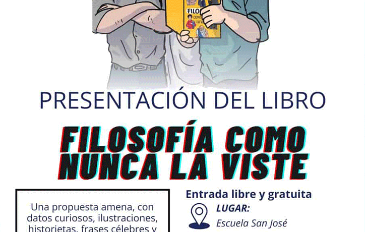 Presentación del libro "Filosofía como nunca la viste" De Platón a Zygmunt Bauman, los filósofos y las escuelas de pensamiento más importantes desde la Antigüedad hasta hoy. ¿Cuáles son, quiénes influyeron en ellos, qué obras y conceptos tienen? Con datos curiosos, ilustraciones, historietas, frases célebres y actividades. Instituto Superio Don Bosco, Rosario
