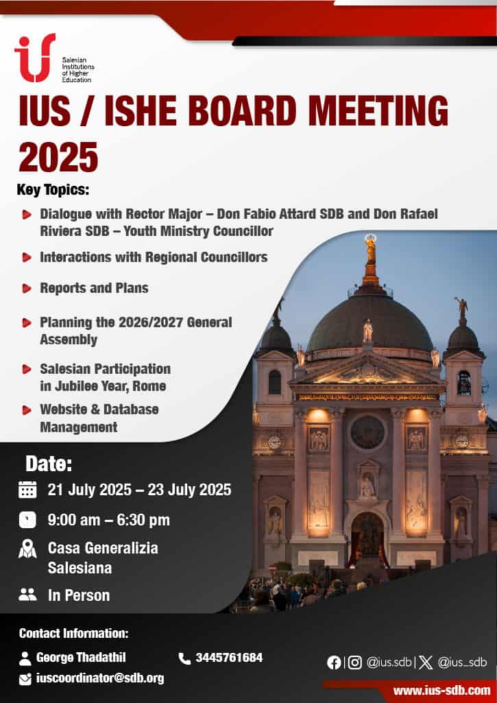 Annual Salesian Institutions of Higher Education Network/ISHE Board Meeting 2025
