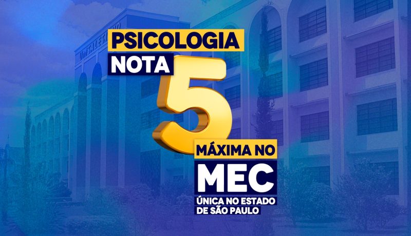O Curso de Psicologia do UniSALESIANO, em Araçatuba, conquistou resultado de excelência no Estado de São Paulo: único a receber nota máxima (5) no Conceito Preliminar de Curso (CPC), avaliação realizada pelo Ministério da Educação (MEC). No cenário nacional, o curso também se destaca, figurando entre os oito melhores do Brasil, o que consolida sua posição de referência em qualidade acadêmica, estrutura e formação profissional.