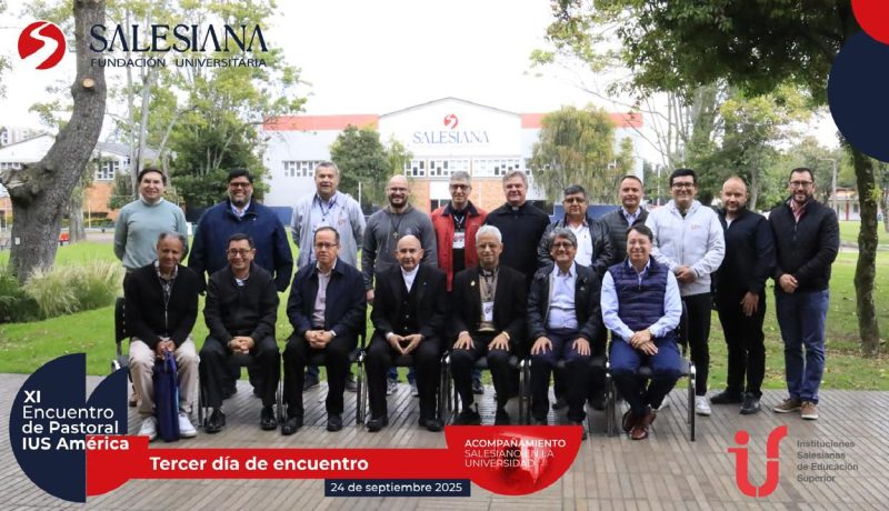 Del 22 al 24 de septiembre de 2025, Fundación Universitaria Salesiana SALESIANA reunió a los rectores, directores, coordinadores y asesores pastorales de las IUS América en el XI encuentro de Pastoral bajo la consigna “Acompañamiento Salesiano en la Universidad”, en modalidad presencial y virtual, un espacio de formación, reflexión y trabajo pastoral para crear acompañamiento en los jóvenes de todas las instituciones de educación superior salesianas.