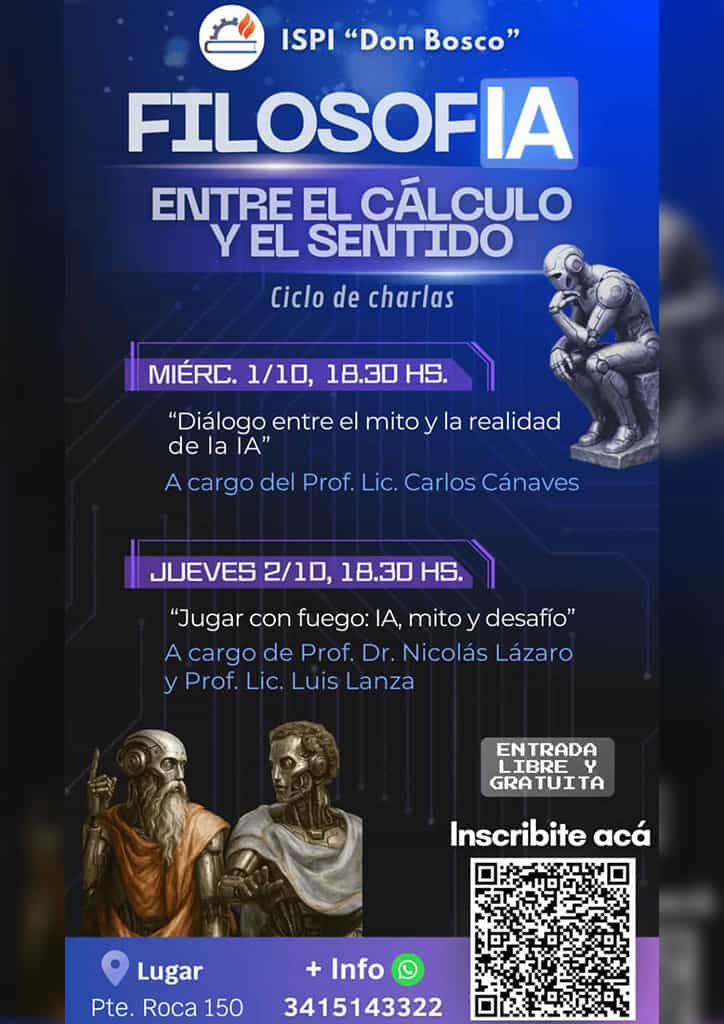 Semana del profesorado del Instituto Don Bosco Rosario: FilosofIA: entre el cálculo y el sentido