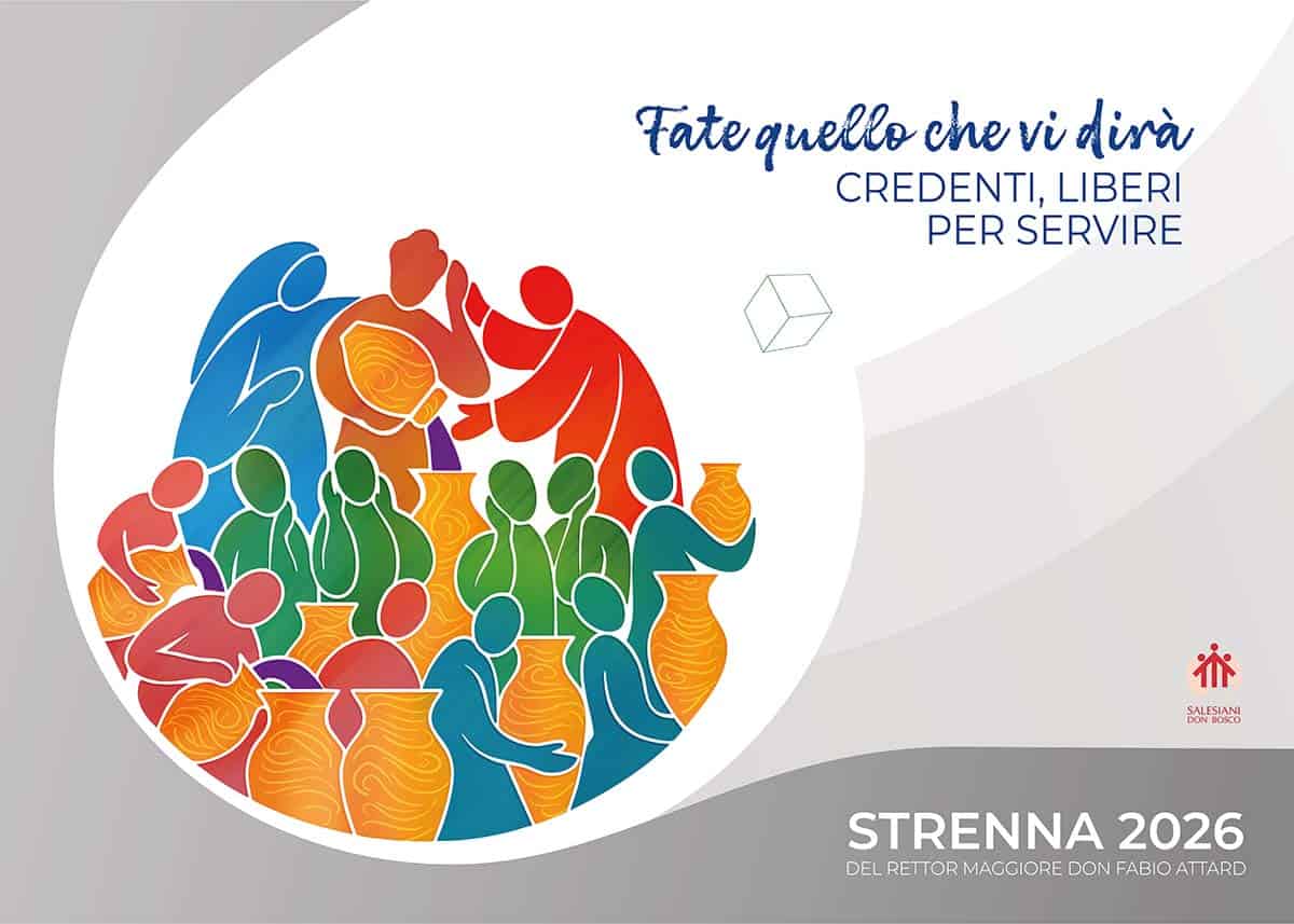 È stato scelto ed è ormai pubblico in rete il poster che accompagnerà la Strenna del Rettor Maggiore, Don Fabio Attard, per il 2026, espressione grafica di quel motto già reso noto ad agosto scorso: “FATE QUELLO CHE VI DIRÀ. Credenti, liberi per servire”. Di seguito riportiamo la spiegazione dell’immagine che compone il poster.