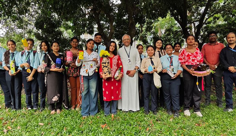 Salesian College Siliguri marked International Earth Day with a student-driven initiative that turned discarded materials into purposeful creations. Organised by the Radio Club under its EcologyFirst program, the “Trash to Treasure Competition cum Exhibition” emphasised participation and creativity over mere presentation.