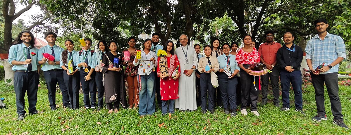 Salesian College Siliguri marked International Earth Day with a student-driven initiative that turned discarded materials into purposeful creations. Organised by the Radio Club under its EcologyFirst program, the “Trash to Treasure Competition cum Exhibition” emphasised participation and creativity over mere presentation.
