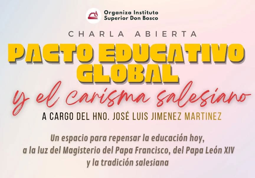 El pasado 28 de abril, nuestra comunidad educativa del Instituto Don Bosco de Rosario vivió una valiosa instancia de reflexión y actualización pedagógica. Bajo el título “Pacto Educativo Global y Carisma Salesiano”, educadores y estudiantes se reunieron para abordar los desafíos actuales de la educación desde una mirada integradora y esperanzadora. - José Luis Jimenez Martinez