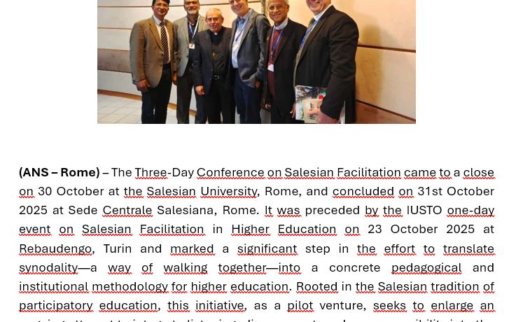 The Emerging Synodal Method in Salesian Higher Education