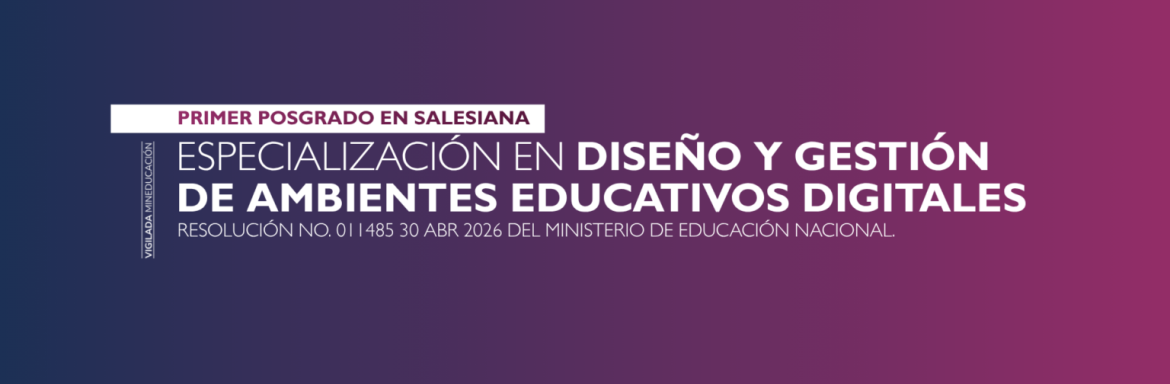 La Fundación Universitaria Salesiana sigue creciendo y marcando hitos en la educación superior. En el marco de la celebración de sus ocho años de fundación, la Institución recibió del Ministerio de Educación Nacional el registro calificado para su primer programa de posgrado: la Especialización en Diseño y Gestión de Ambientes Educativos Digitales.