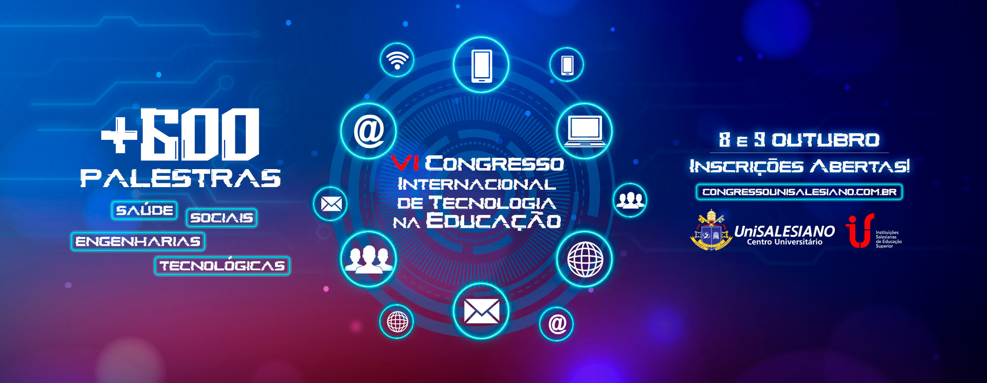 6º CITE – Congresso Internacional de Tecnologia na Educação, promovido pelo UniSALESIANO