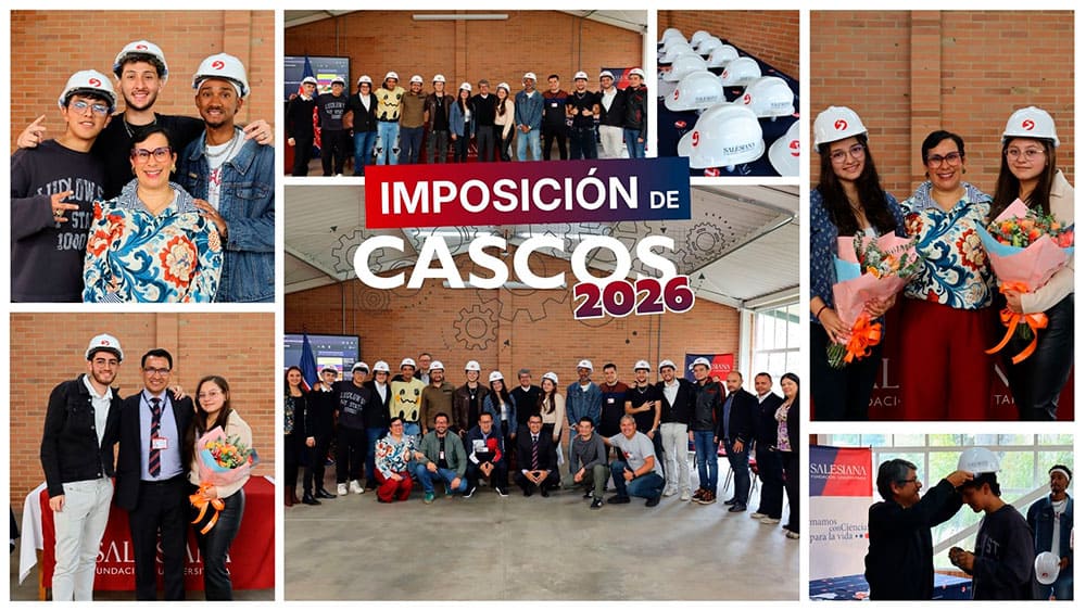 El 21 de agosto de 2026, en el Auditorio Luis Variara de la Fundación Universitaria Salesiana, se realizó la Ceremonia de Imposición de Cascos 2026, un acto simbólico que reunió a 12 estudiantes de últimos semestres de la Facultad de Ingeniería y que representa un paso significativo hacia el inicio de su práctica profesional.