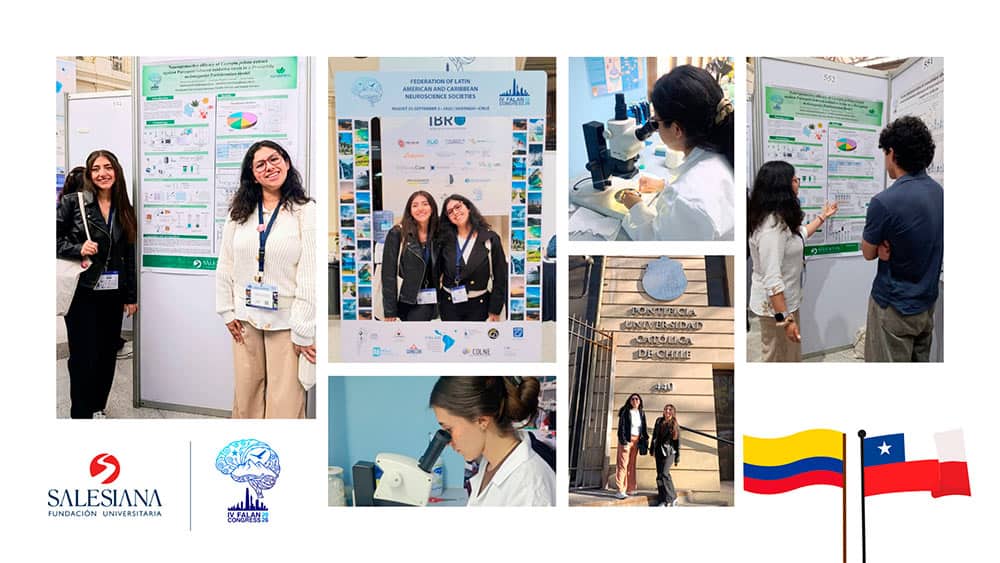 Karen Vanessa Castillo y Estefanía Paipilla, estudiantes de décimo semestre del programa de Química Farmacéutica de la Facultad de Ciencias Exactas y Naturales, se encuentran en Santiago de Chile desarrollando una pasantía internacional de investigación en el Congreso FALAN 2026. que les permite fortalecer su proyecto de grado y participar en escenarios académicos de alcance latinoamericano.