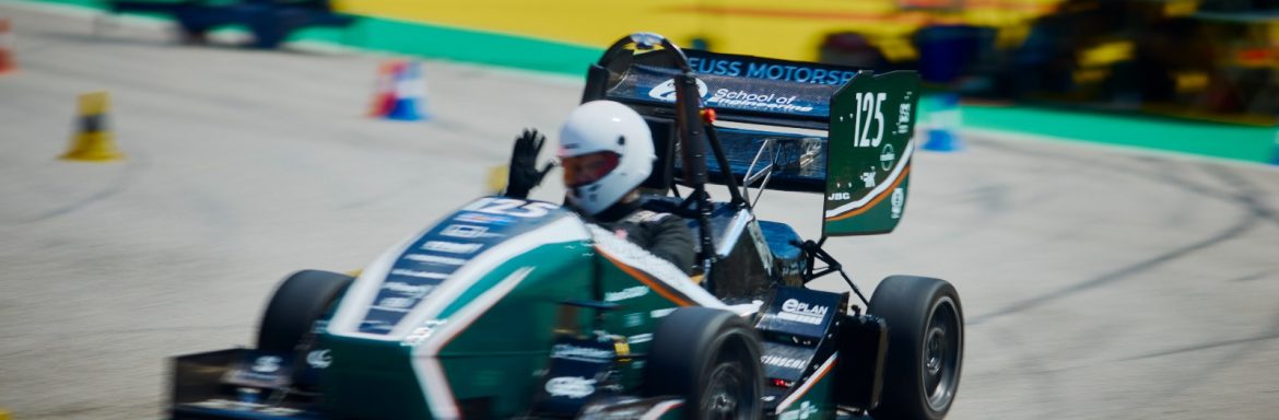 EUSS Motorsport hace historia al competir por primera con su monoplaza eléctrico en el Formula Student Spain france