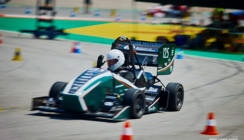 EUSS Motorsport hace historia al competir por primera con su monoplaza eléctrico en el Formula Student Spain france